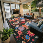 Espresso Living Room Rugs, Area Rugs 5x7 Rug - Image 4
