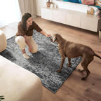 Entryway Rug 3x4 Black Bedroom Area Rug Washable Non Slip Abstract Boho Rugs - Image 4