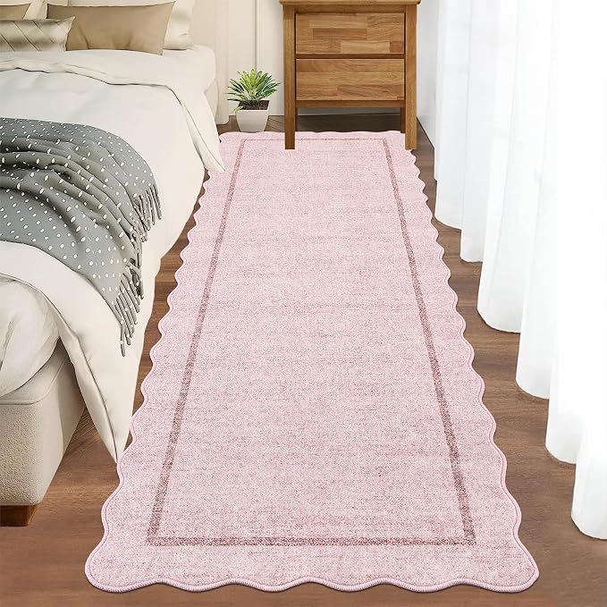 GarveeHome Scalloped Washable Runner Rug 2x6 Runner Non Slip Kitchen Rug Modern - Image 2