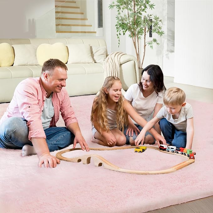 Ultra Soft Rug for Living Room, 5X8 Fluffy Shag Rug for Bedroom, Modern Shaggy - Image 7