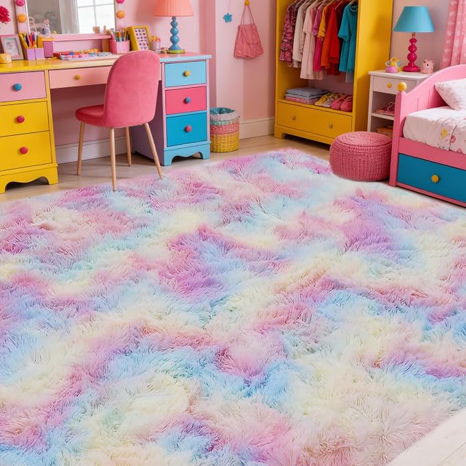 Large 9x12 Area Rug for Living Room, Soft Shag Rugs for Bedroom, Non-Slip Ultra - Image 3