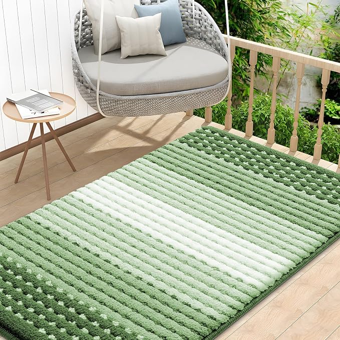 Kitinjoy Indoor Outdoor Door Mat, 48x32 Non-Slip Absorbent Dirt Trapper by Kitinjoy