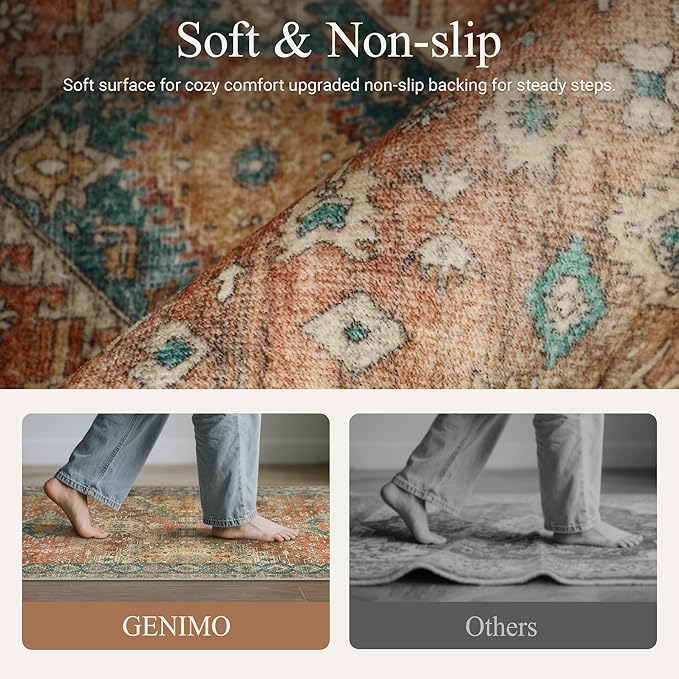 GENIMO Kitchen Rugs Non Slip Washable, Cushioned Standing Mat, Kitchen Runner - Image 4