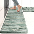 KIMODE Kitchen Mats Cushioned Anti Fatigue, Abstract Kitchen Rugs Sets of 2 by StayinComfortCookwithJoy