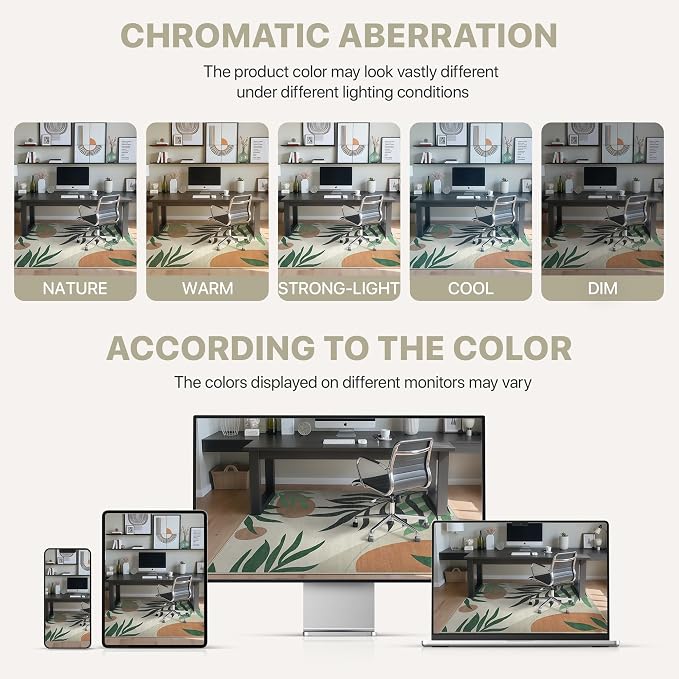 48"x60" Office Chair Mat for Hardwood Tile Floor, Under Desk Carpet Protector - Image 6