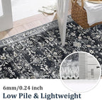 Yamaziot Washable Runner Rug 2x6 – Non Slip Boho Floral Hallway Runner Rug - Image 4