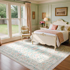 Washable Rugs 8x10 Area Rugs for Living Room, Ultra Soft Faux Wool Retro Carpets - Image 6