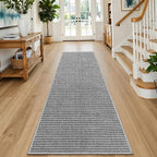Faux Jute Hallway Runner Rug 2'x10', Washable & Non-Slip, No Odor. Farmhouse - Image 6