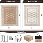 Pauwer Waterproof Outdoor Rug 8x10, Reversible Plastic Straw Patio Camping Rug - Image 2
