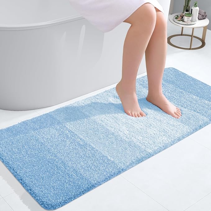 OLANLY Bathroom Runner Rugs Mat 47x20, Extra Soft Absorbent Microfiber Bath Rugs by OLANLY