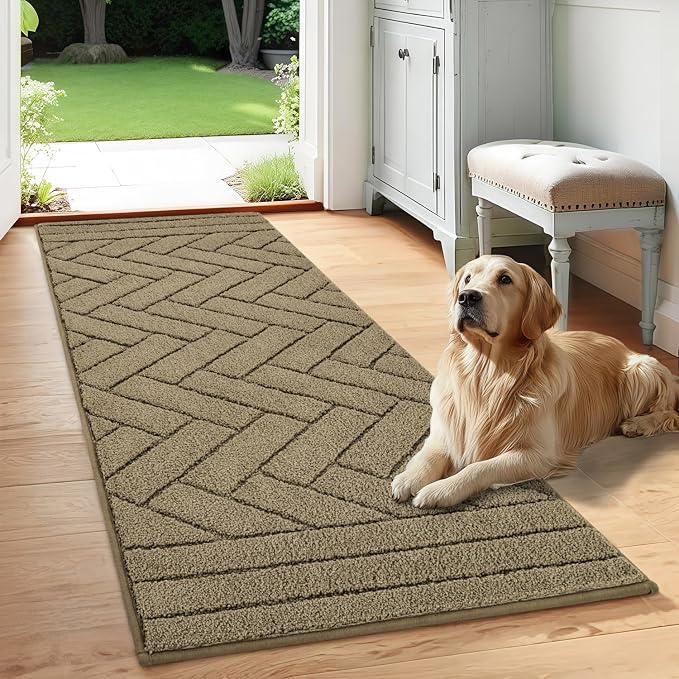 Tindbea Dog Mat for Mud Paws, Absorbs Moisture Dirt Non-Slip Washable Mud Mat by Unknown