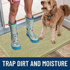 Smiry Dog Door Mat for Muddy Paws 40x32, Absorbent Dirt Trapper, Non-Slip - Image 3