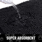 Smiry Dog Door Mat for Muddy Paws, Absorbent Dirt Trapper Non Slip Quick Dry - Image 5