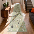 2x12 Washable Rug Runner, Non Slip Low Pile Hallway Cat Runner Rug, Stain by Puino