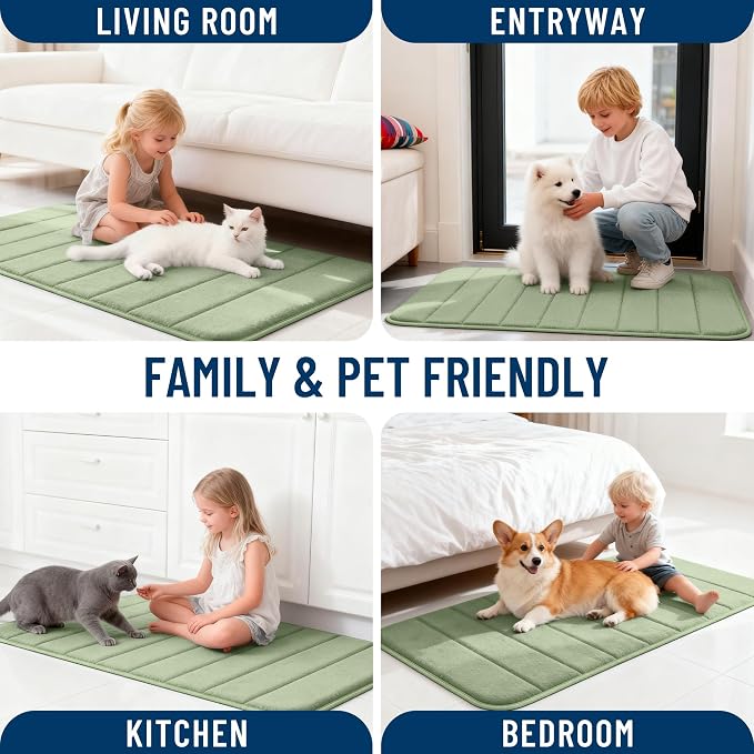 OLANLY Memory Foam Long Bathroom Rugs Runner 59x20, Super Soft Absorbent Bath - Image 9