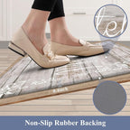 HEBE Anti Fatigue Kitchen Mat Set of 2 Non Slip Cushioned Kitchen Mats - Image 5