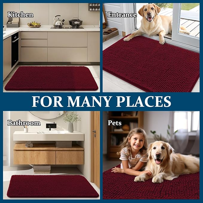 OLANLY Dog Door Mat for Muddy Paws 70x46, Absorbs Moisture and Dirt, Absorbent - Image 8