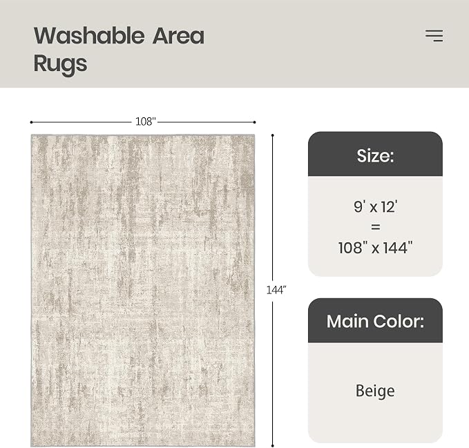 Valenrug Washable Rug 9x12 - Image 2