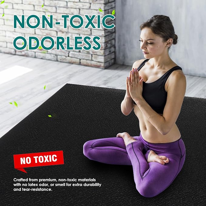 Large Exercise Mat, High-Density Gym Mats Cardio Mat - Image 8