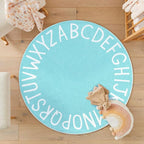 Topotdor Round Kids Play Rug Alphabet Nursery Area Rug Extra Large Soft - Image 8