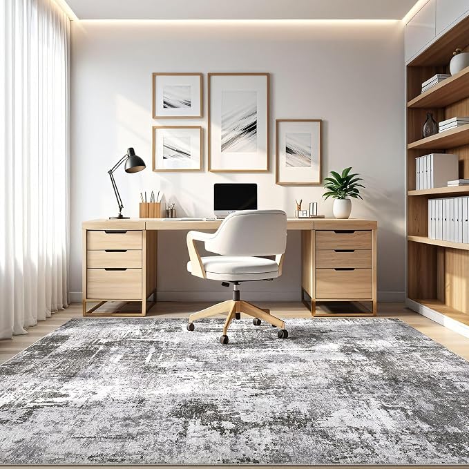 7x10 Area Rug Living Room: Washable Large Abstract Modern Soft Stain Resistant - Image 8