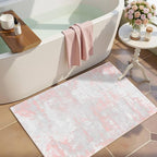 Latte&Fog Entryway Pink Rug, Modern Abstract 2x3 Washable Area Rugs - Image 3