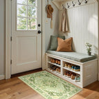 RELEANY Area Rugs Small 2'x4' Washable Non-Slip, Floral Vintage Distress by RELEANY