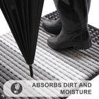 Kitinjoy Indoor Outdoor Door Mat, 59x20 Non-Slip Absorbent Dirt Trapper - Image 2