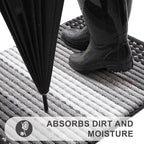 Kitinjoy Indoor Outdoor Door Mat, 59x24 Non-Slip Absorbent Dirt Trapper - Image 2