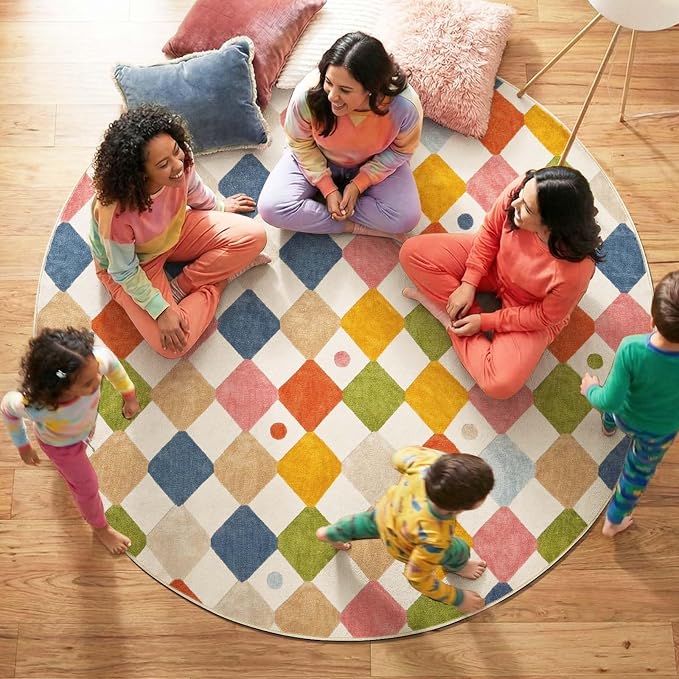 jinchan Macy 7ft Kids Round Rug - Image 3