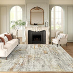 Soalmost 9x12 Area Rugs for Living Room, Non Slip Machine Washable Vintage Rugs - Image 2
