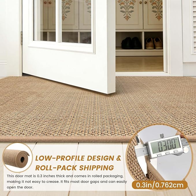 SMILOOL Front Door Mat Indoor Entrance, Dirt Resistant and Absorbent Washable - Image 5
