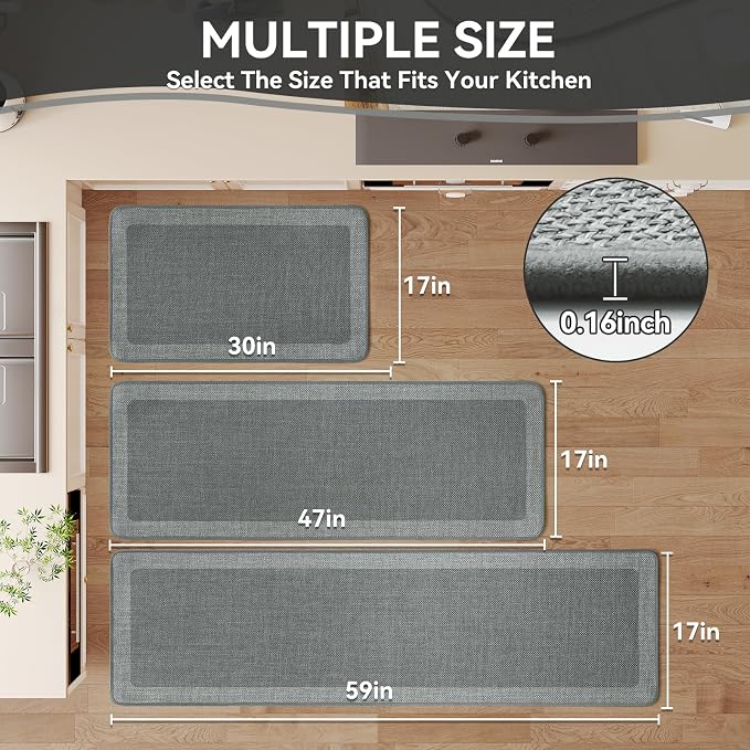 Non Slip Kitchen Mat Washable, Absorbent Kitchen Mats - Image 2