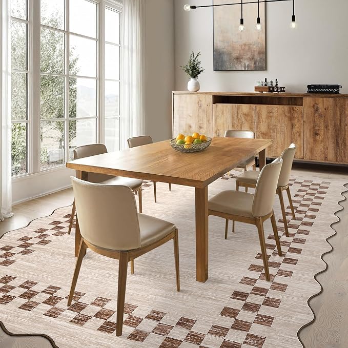 GarveeHome 4x6 Area Rug Small Washable Living Room Rug Scalloped Rug - Image 2