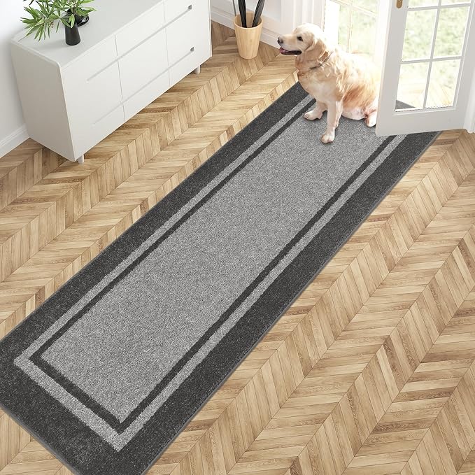 PURRUGS Dirt Trapping Door Mat 24" x 84", Non-Slip Machine Washable Entryway Rug by PURRUGS