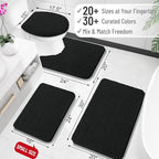 OLANLY Toilet Rugs U-Shaped 24x24, Extra Soft Absorbent Chenille Contour - Image 2