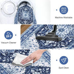 Yamaziot Washable Runner Rug, 2x10 Non-Slip Boho Vintage Hallway Rug Runner - Image 6