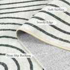 Lahome Abstract Bedroom Rug, Soft 4x6 Rug Ultra-Thin Washable Area Rugs - Image 6