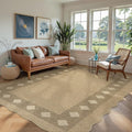 LIVEBOX Scalloped Easy Jute Diamond Outdoor Rug Living Room, Washable 8x10 by LIVEBOX