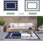 GENIMO 9' x 12' Outdoor Rug Waterproof - Image 4