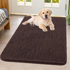 Smiry Dog Door Mat for Muddy Paws 40x32, Absorbent Dirt Trapper, Non-Slip by Smiry