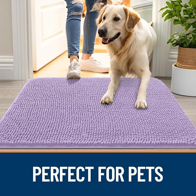 OLANLY Dog Door Mat for Muddy Paws 40x32, Absorbs Moisture and Dirt, Absorbent - Image 6