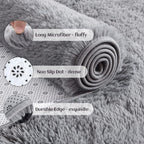 YJ.GWL Area Rugs for Bedroom, 2x3 Door Mat Washable Small Grey Bedside Rug - Image 3