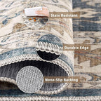Vintage Hallway Runner Rug 3x8: Large Soft Washable Entryway - Image 6