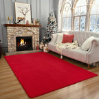 Amearea Large Modern Area Rugs for Bedroom Living Room, 5x8 Feet Red Thickened - Image 9
