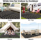 Smiry Outdoor Rug 9x12 ft, Waterproof Reversible Plastic Straw Rugs, Boho - Image 8