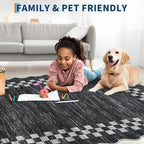 Washable Runner Rug 2x10 Modern Bordered Hallway Runner Rug Non Slip Kitchen - Image 5