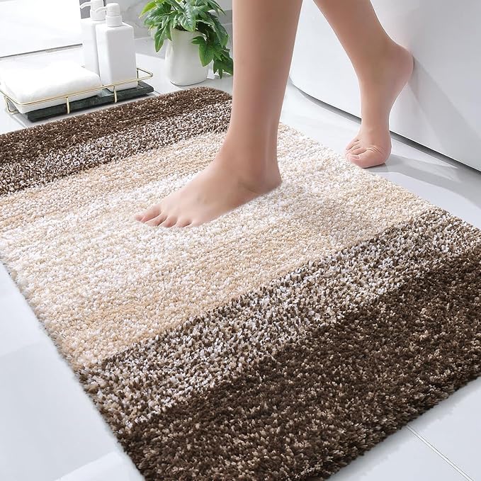 OLANLY Bathroom Rugs Mat 36x24, Extra Soft Absorbent Microfiber Bath Rugs by OLANLY