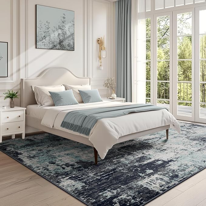 RELEANY Washable Area Rugs 6'x8' Non-Slip Modern Abstract Soft - Image 3