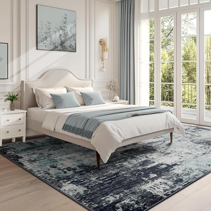 RELEANY Washable Area Rugs 5'x8' Non-Slip Modern Abstract Soft - Image 3